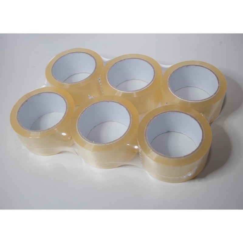 6 x Packband Klebeband Verpackungsband Paketband 48mm x 66m